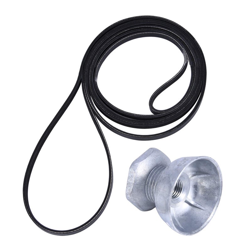 Cykemo 8066184 Dryer Motor Pulley & 341241 Dryer Drum Belt - Exact Fit for Whirlpool Kenmore Dryer - Image 1